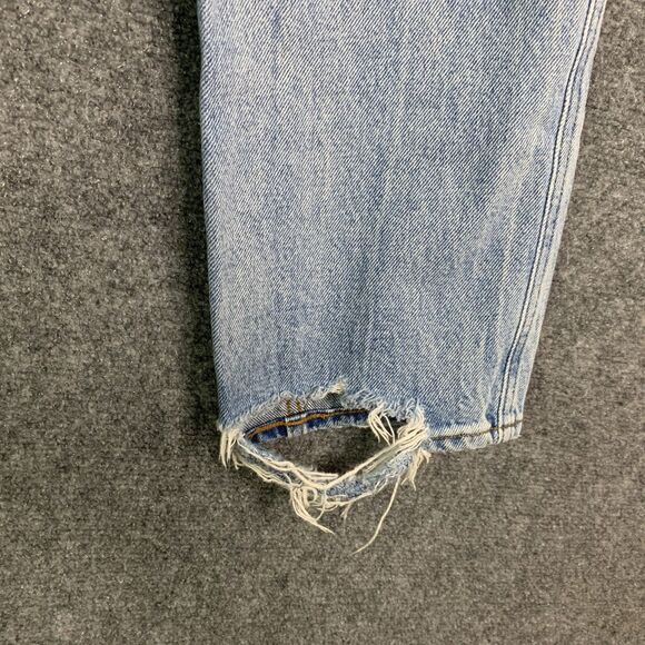 Abercrombie & Fitch High Rise Vintage Straight Jeans Sz 25 Button Fly Destroyed - Picture 12 of 16